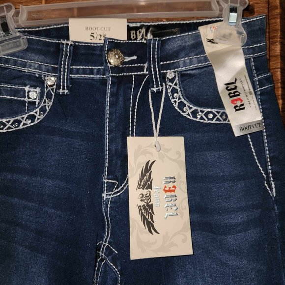 R3bel Bootcut Womens Jeans - Size Juniors 5 / 25 - NWT - Picture 3 of 4